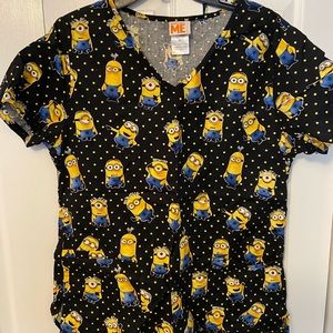 Despicable Me scrub top with Minions